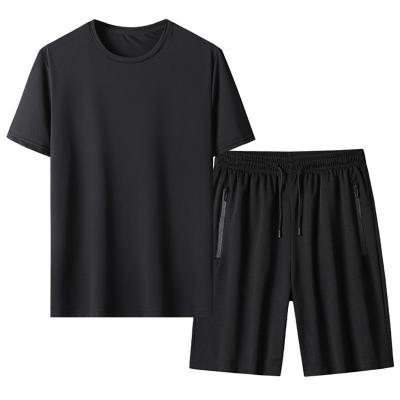 China Soft Mens Sports Clothing Set Two Piece Short Pant Set T-Shirt With Shorts Set for sale