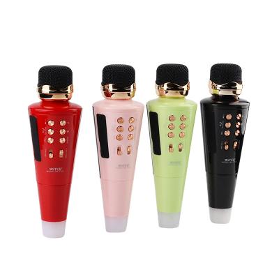 China Hot Sale Ws2711 Wireless Microphone Handheld Speakers Multifunctional BT Mobile Phone Karaoke Microphone Rechargeable Speaker for sale