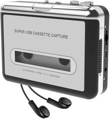 China Portable Walkman Cassette Player Converter To MP3/WAV/CD Via USB With Headphones 4.3 x 3.1 x 1.1 inch for sale