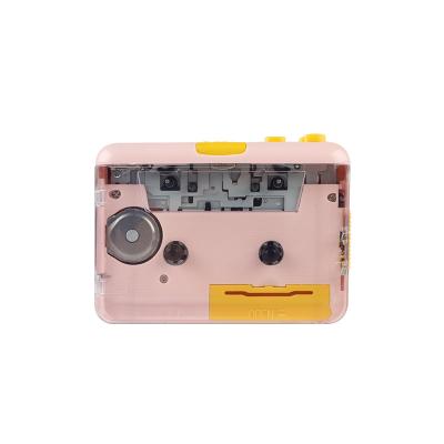 China Factory Direct Selling Rose Auto Transparent Walkman Revserse Portable Cassette Player With Recorder OEM ODM Cassette Recorder Audio Music Player for sale