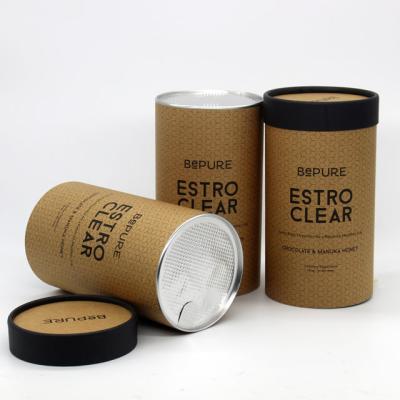 China Biodegradable Paper Tube 8oz Food Grade Kraft Paper Packaging Airtight Paper Box 178ml Cat Food Paper Tube for sale