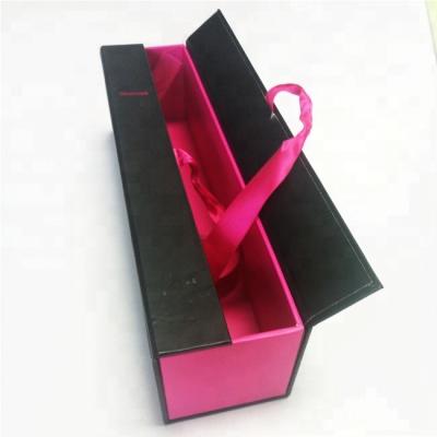 China Handmade Custom Foldable Make Up Pallet Gift Box Packaging With Ribbon for sale