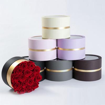 China Recycled materials wholesale factory price cute round cardboard gift cylinder paper box for flower for sale