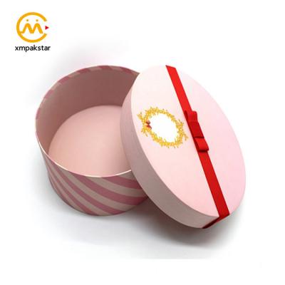 China Good Quality Recyclable Cardboard Custom Wedding Favors Gift Packaging Big Round Hat Rose Box for sale