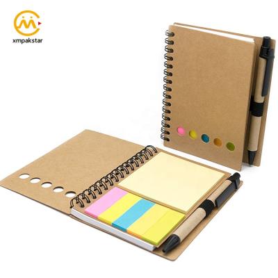 China Wholesale Custom Cheap Spiral Notebook Office School Kraft Notebook A5 Size With Pen for sale