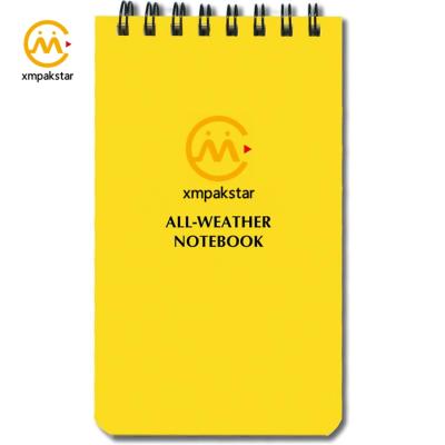 China Wholesale All Weather Spiral Custom Design Durable Erasable Waterproof Cover Print Spiral Notebook Notepad for sale