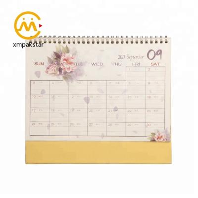 China Personalized Table Calendar 2022 Logo Printing Paper Spiral Bound Desk Calendar New for sale