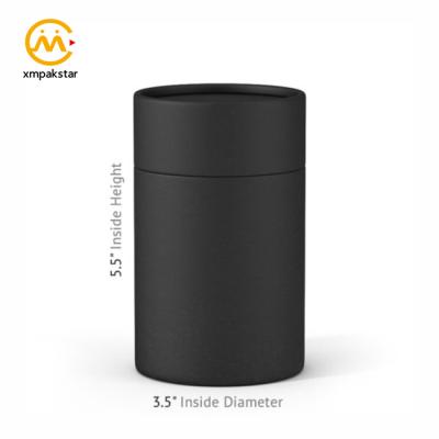 China Recyclable Customizable Black Craft Round Handmade Jewelry Packaging Tube Paper Box for sale