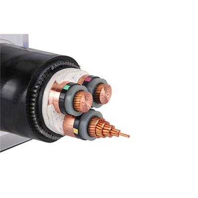 China 50mm Mid Voltage Underground Single Core Conductor Xlpe Mv Power Cable 3 Core Armored PVC Copper (Cu) Cable for sale