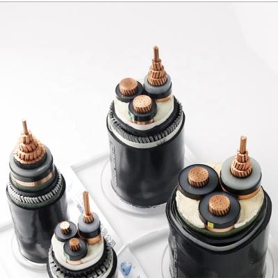 China Amoured Underground Copper Aluminum Sheath PVC Conductor PVC/XLPE Insulation Medium Voltage Cables 22kv 35mm Aluminum Power Cable for sale