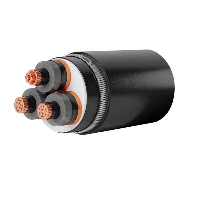 China Underground 3 Core Medium Voltage Copper Conductor XLPE Insulated YJV22 Cables 6/10kv Electric Cable Price Underground Power Cable for sale