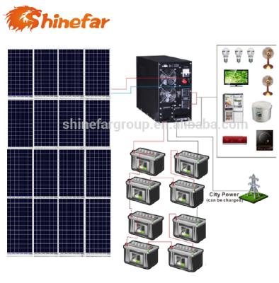 China -Shinefar Solar System 5kw Home Solar Grid With Free Battery And UPS Function Solar Power Systems for sale