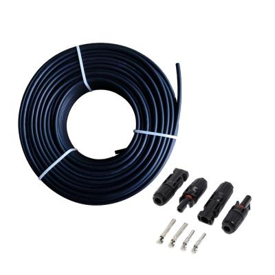 China Industrial Solar Power Cable Copper Cable Wire Cable 4mm 6mm 10mm Red Black Color for sale