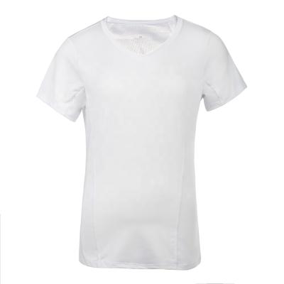 China Anti-Wrinkle New Women's Solid Color Sleeve T-shirt Sports Ladies Tee Simple Casual Custom Short T-shirt Clothing for sale