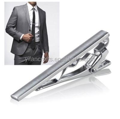 China Classic Men's Link Clasp Stainless Steel Formal Slim Classic Slim Clasp Clip Clasp Bar Pin for sale