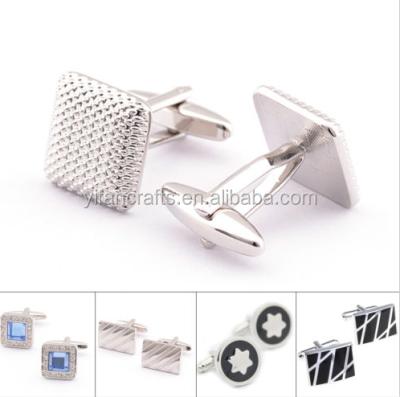 China Cytstal New Classic Silver Hot Sale Gentleman's Gift Party Man Cufflinks Wedding Cuff Link for sale