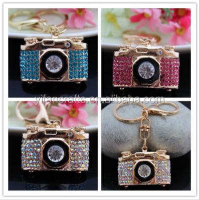 China Promotion Gift Fashion Crystal Camera Key Chain Purse Bag Charm Pending Key Chain Ring YSK248 for sale