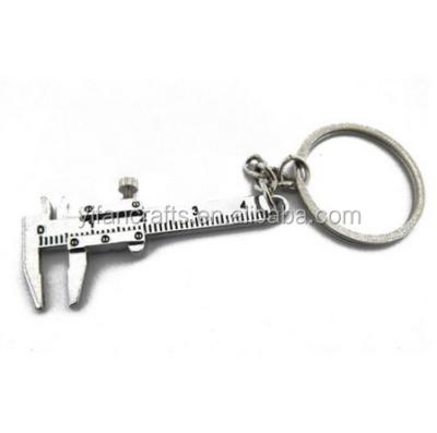 China Promotion Gift Candy Metal Key Chain Vernier Caliper Ruler Model Keychain Movable Tools for sale