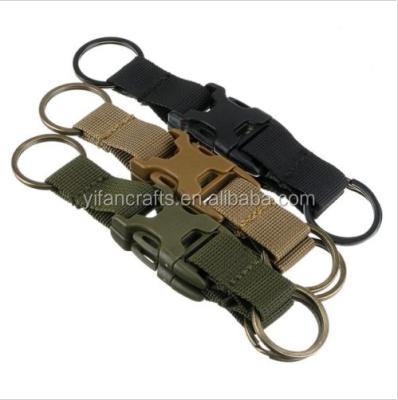 China Aluminum Outdoor Tactical Carabiner Backpack Key Hook Webbing High Strength Nylon Buckle for sale