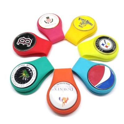 China Golf Hat Clip Golf New Environmental Protection Silicone Cap Clip Custom Magnetic Ball Brand for sale