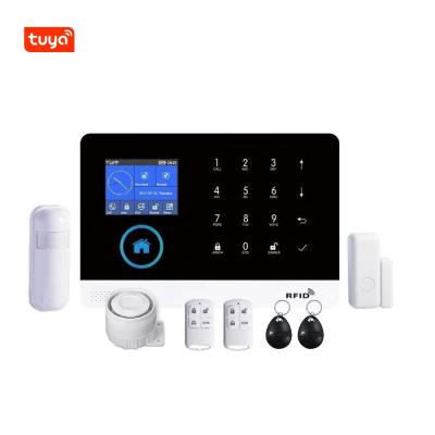 China Security Home Alarm GSM Intruder Alarm System Tuya Home Security WiFi Kit Tuya Home Security ACJ-401 GSM Alarm Kit for sale