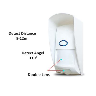 China Outdoor Security Equipment 433 Home Accessories Security System Doubles Lens PIR Motion Sensor for sale