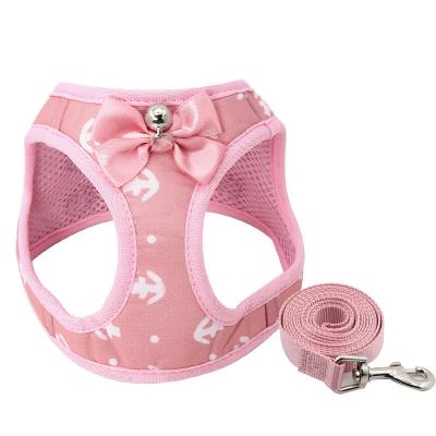 China Custom OEM&ODM Walking Plaid Boosting Large Luxury Nylon Pink Dog xxs Step-in Harness With Leash For Dog Cat for sale