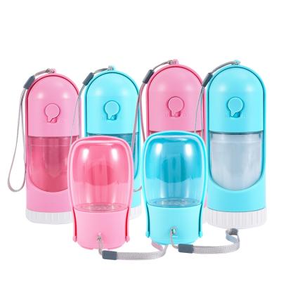 China 2022 Viable Most Popular Portable Dog Travel Water Bottle Pet Feeder And Collapsible Two-Water Cup Folding Bowl for sale