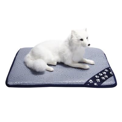 China Cool Silk Cooling Mat Summer Ice Pad Pet Dog Cooling Mat Dog Bed With Small Size for sale