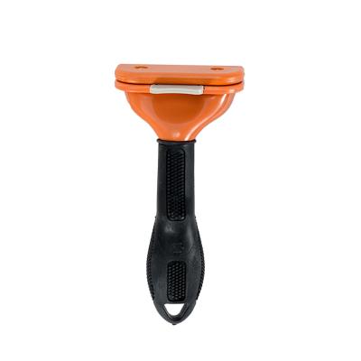 China Viable Medium Size Orange Pet Grooming Tool Dog Cat Hair Removal Brush For Cleaning Cleaning for sale