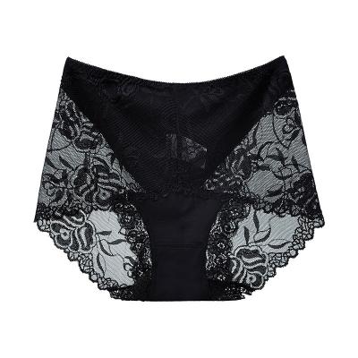 China Anti-Bacterial New Style Sexy Sustainable Breathable Lady Panty Quicky Dry Briefs Cotton Lace Women Underwear for sale