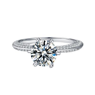 China FASHIONABLE 1.5 Carat Moissanite Jewelry Couple Rings 925 Sterling Silver Ring Moissanite Diamond Wholesale for sale