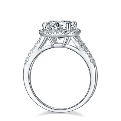 China New FASHIONABLE design 3 925 carat moissanite wedding ring Moissanite ring for sale