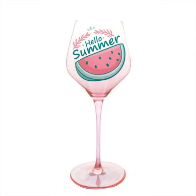 China 2021 glassware summer series lead-free customizable theme design wine glass, creative goblet and glass for sale