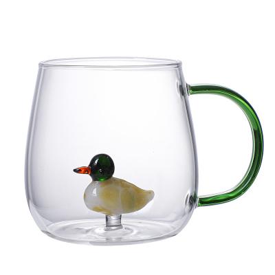 China Lead free our factory wholesale can be customized transparent animal effect series glass mugs, beer mugs for sale