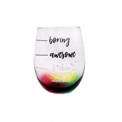 China Other Personalized High-end Milk Glass Juice Wine Glass Creative Cheap Wine Stemless Tumbler Glass for sale