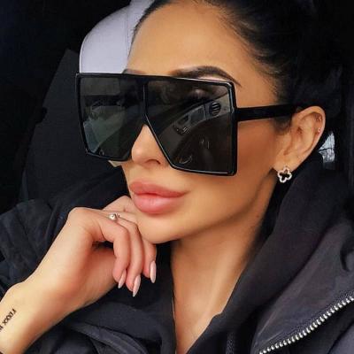 China Hot Sale Square Frame Fashion Sunglasses Oversized Sunglasses Shape Logo Women Big Luxury Trendy Custom Made Sun Glasses Wholesale for sale