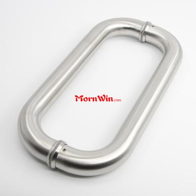 China Modern O TYPE Glass Door Handles Stainless Steel Door Pulls Push Pull Handle for sale