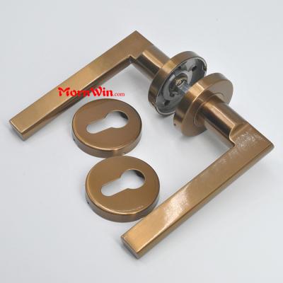 China Modern Solid Stainless Steel Lever Antique Bronze Door Handles for sale