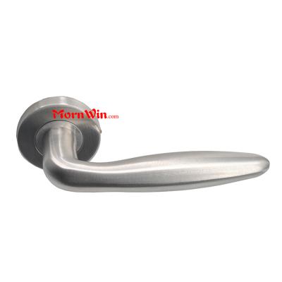 China Modern custom double side lever china manufacturer solid stainless steel modern door handles and knobs for sale