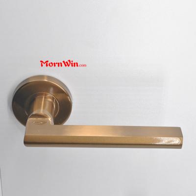 China Modern Solid Stainless Steel Lever Antique Brass Bronze Door Handles for sale