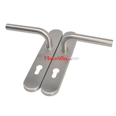 China Modern Back Plate Stainless Steel Door Handle For Interior Door for sale