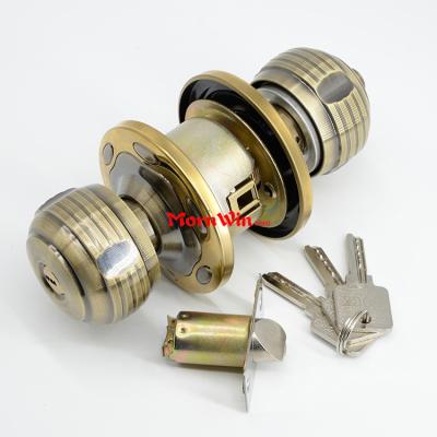 China Door Bathroom Door Finish Door Cylinder Lock Lockset Polished Ball Brass Knob For South America for sale