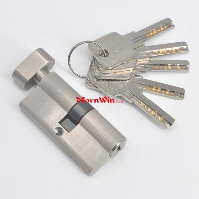 China Euro Key Mortise Lock Cylinder Profile Cylinder Lock Normal Or Computer Key Brass With Thumbturn With 5 Computer Keys for sale