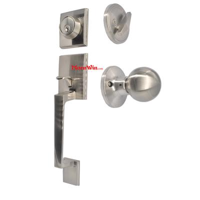 China Zinc Alloy Door Handle American Style Handle Lock For Exterior Door for sale