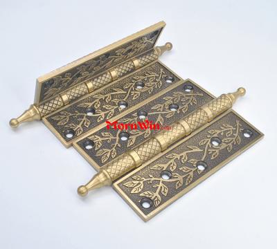 China Modern Luxury Brass Popular Antique Solid Brass Wooden Door Hinge for sale