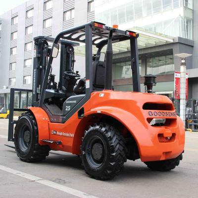 China Construction worksÂ   2.5T GOODSENSE 4-WD forklift for sale