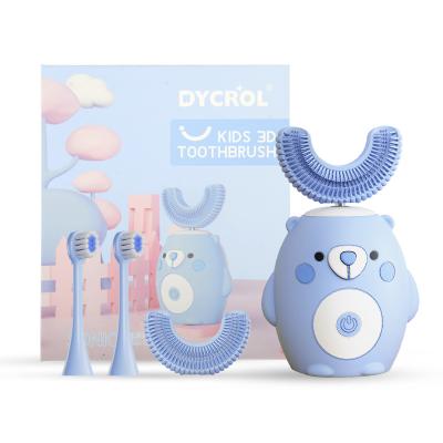 China DYCROL 360 Degree Ultrasonic Kids Cleaner Teeth Whitening U Shaped Kids Electric Toothbrush for sale