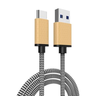 China Mobile Phone Types Newest Design Wooden Cable Type USB Gen1 USB 3.2 Tipo C USB 3.0 C Cable For Samsung Mobile Phone for sale