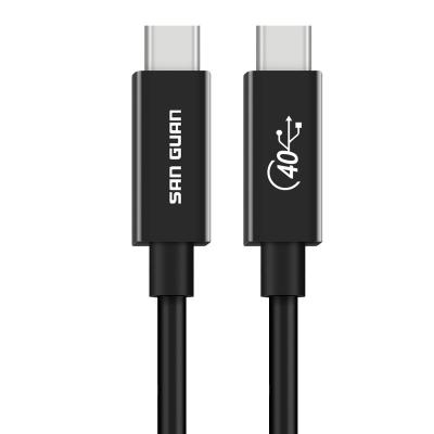 China Fast Charging Active Type 4.0 Usb 4.0 USB C Cable Palladium 100W Thunderbolt 3 Cable Usb C Cable 40Gbps 5K 60Hz For Macbook Pro Laptop for sale